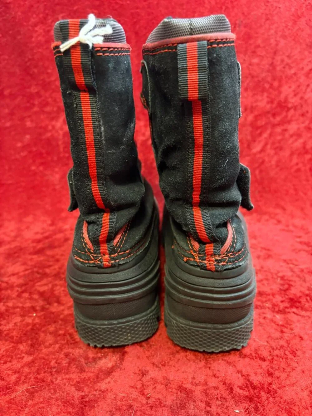 Totes Eddie Black/Red Snow Boots Men's Size US 5M Leather